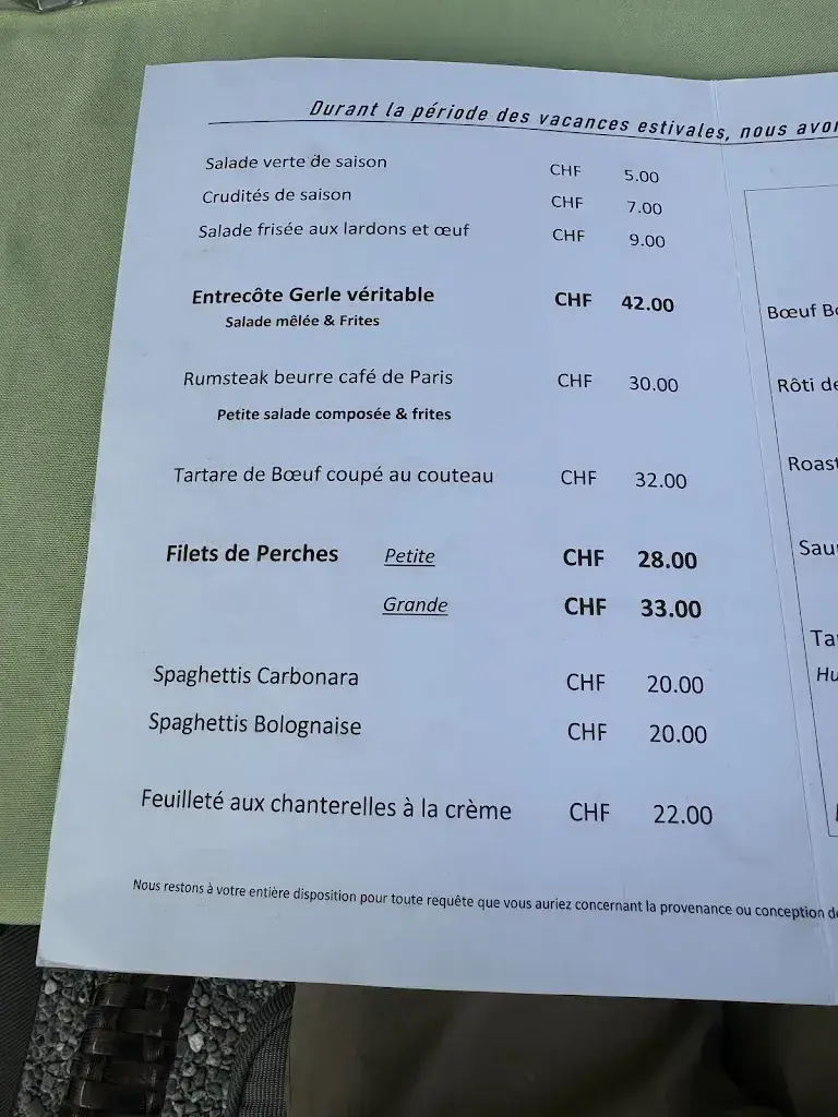 Restaurant Le Sporting restaurant in Colombier