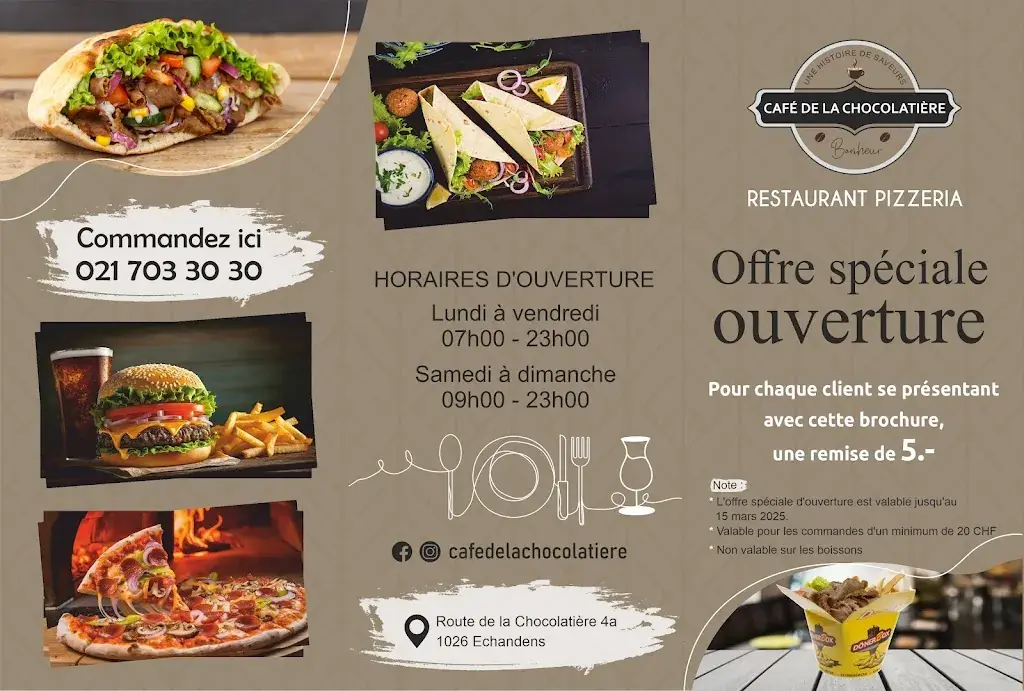 Menu_Tacos, Kebab, Restaurant, Pizza, Café de la chocolatière_Echandens_image_4