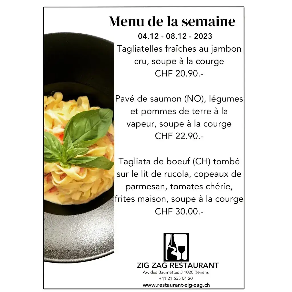 Café Restaurant ZIG ZAG_Renens_menu_image_1