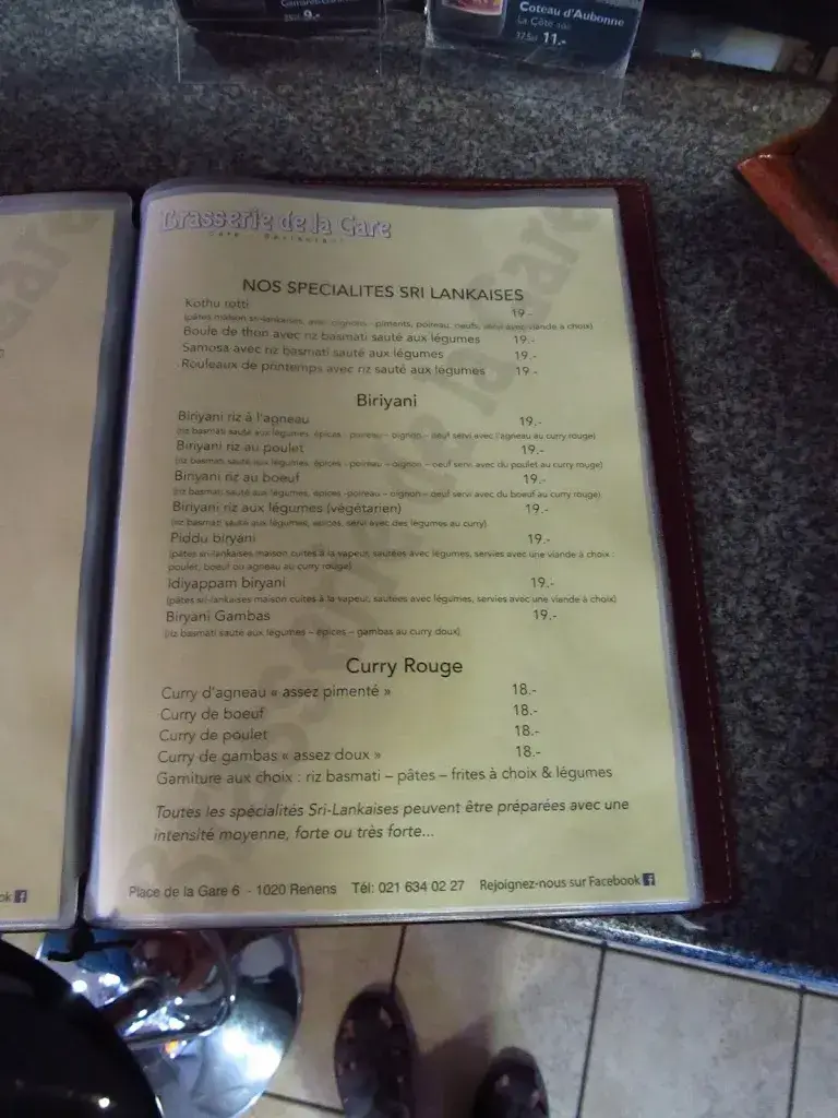Menu_Brasserie de la Gare_Renens_image_2