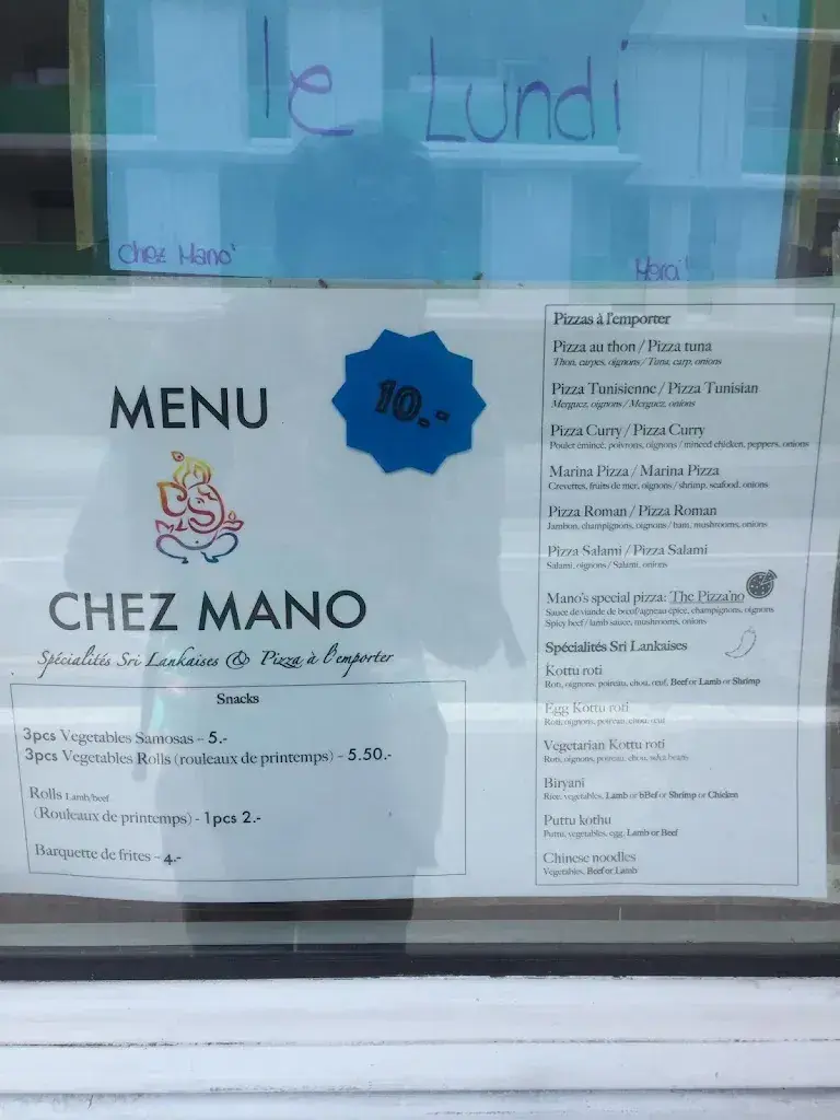 Menu_Chez Mano - Chavannes-près-Renens_Chavannes-près-Renens_immagine_1