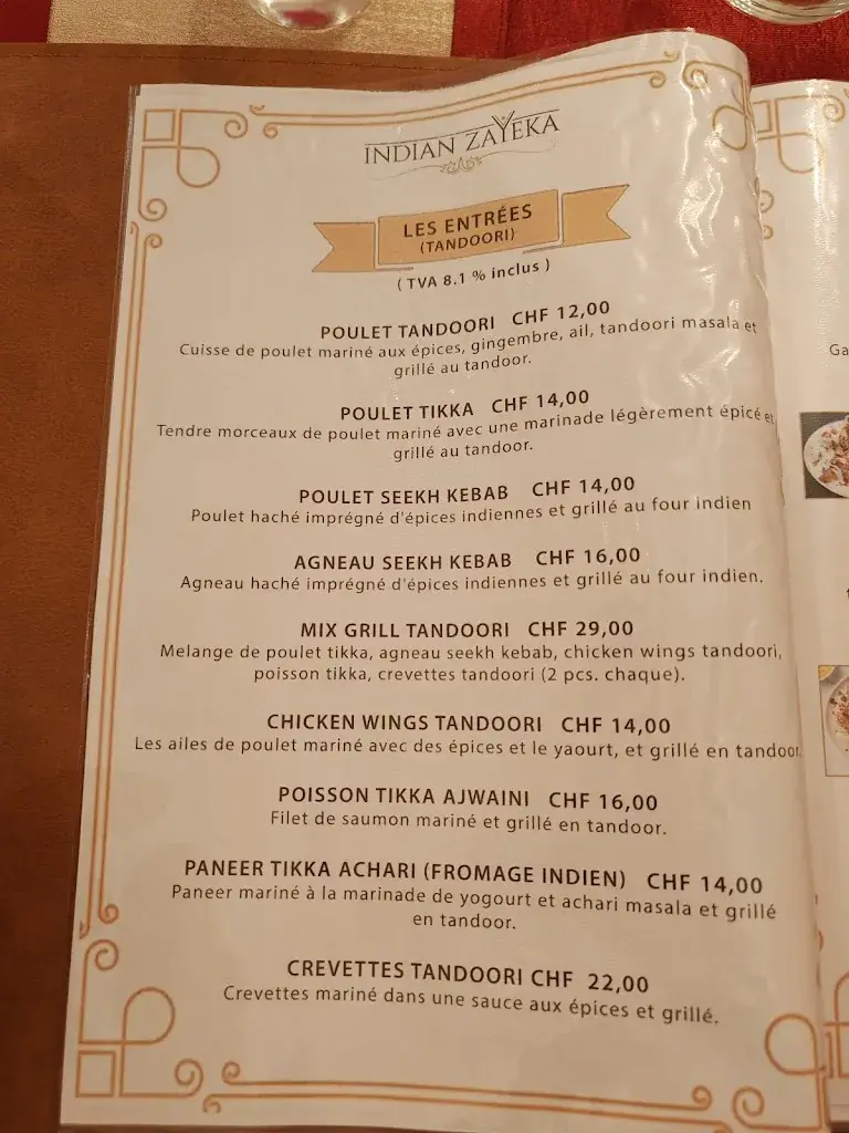 Menu_Indian Zayeka - Indien Restaurant_Chavannes-près-Renens_image_3