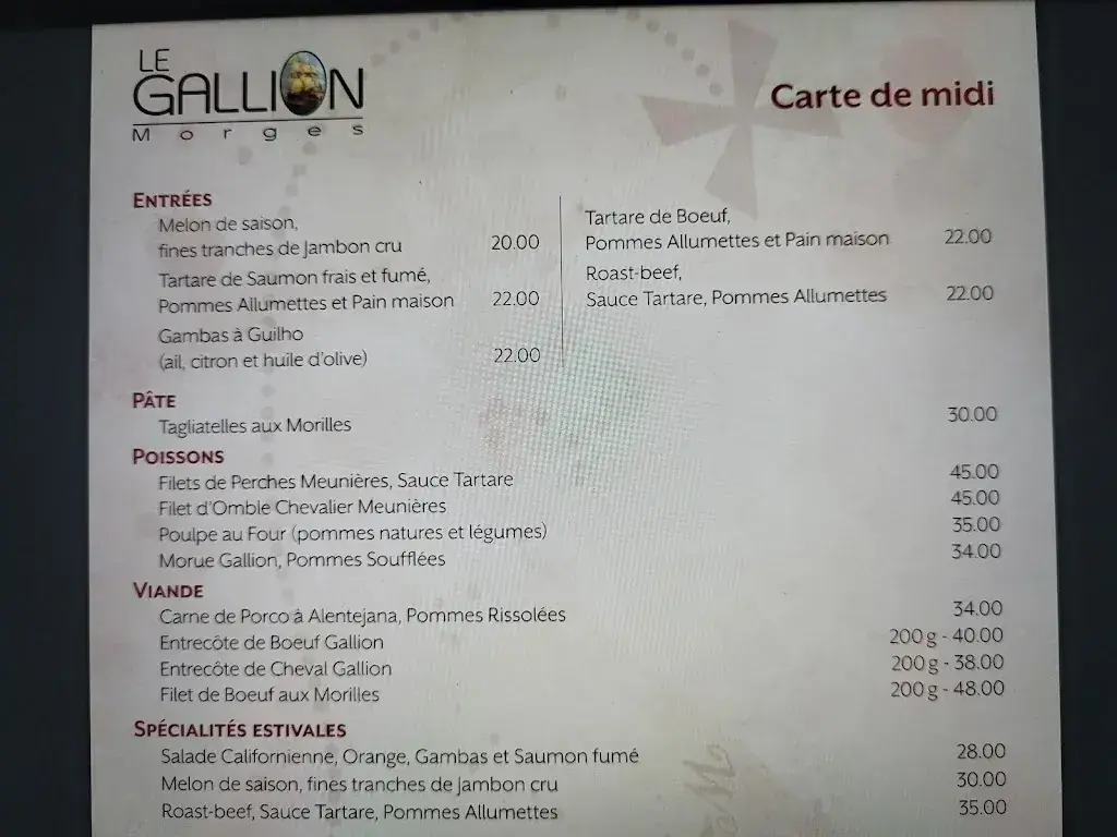Restaurant Le Gallion_Morges_menu_image_1