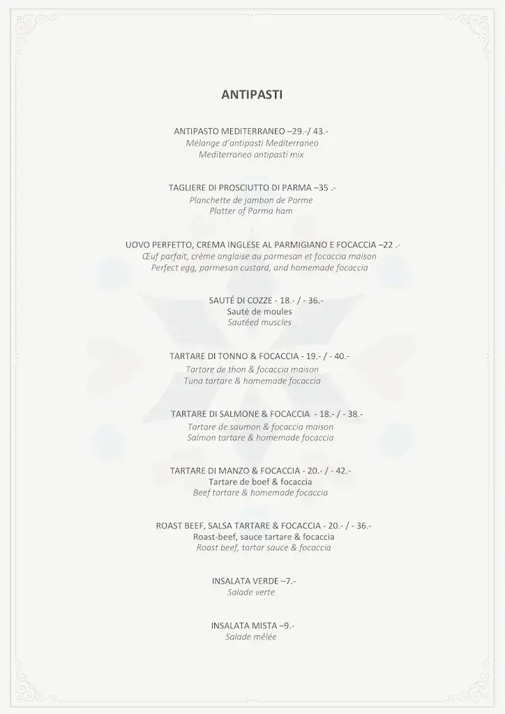 Menu_Mediterraneo Restaurant & Traiteur Italien_Morges_image_2