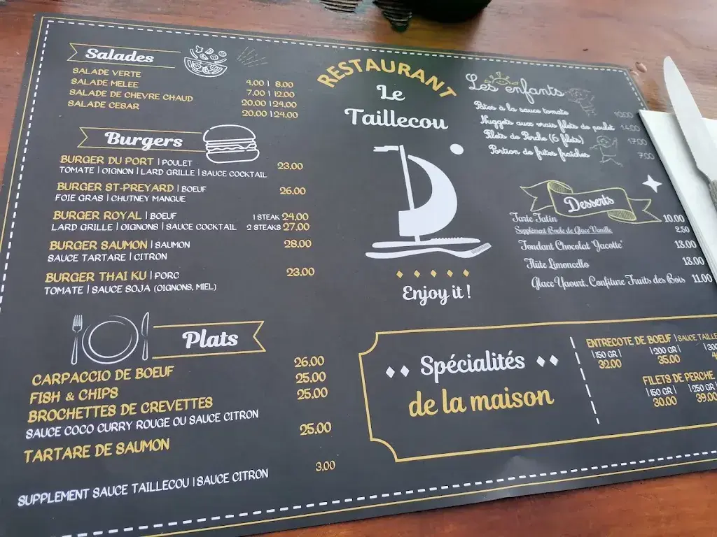 Menu_Restaurant LE TAILLECOU à Saint-Prex | Au bord du Lac Léman_Saint-Prex_image_3