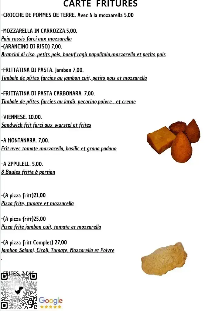 Menu_Pizzeria et friture soleil et napples_Ecublens_image_3