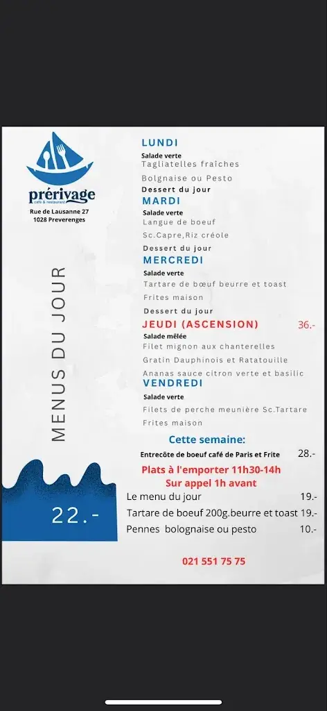 Prerivage Café Restaurant_Préverenges_menu_image_1