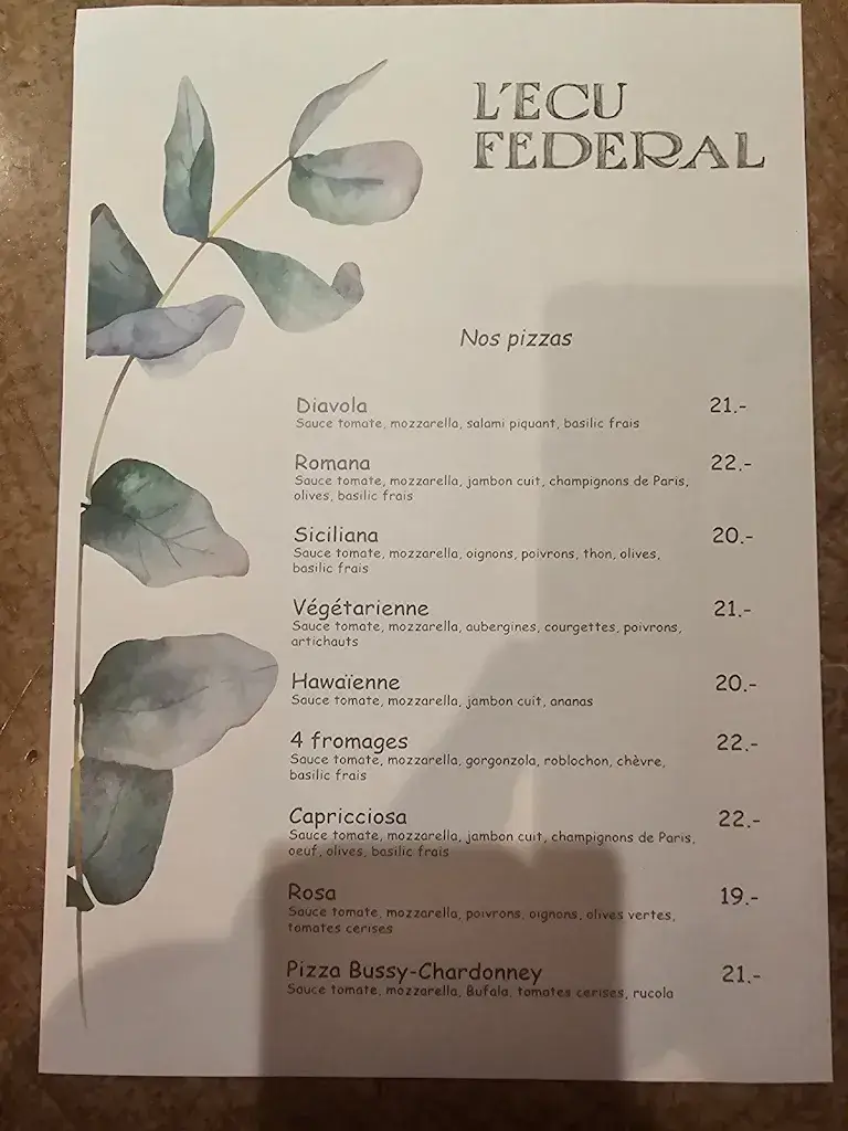 Menu_Restaurant de l'Ecu Fédéral_Bussy-Chardonney_image_4