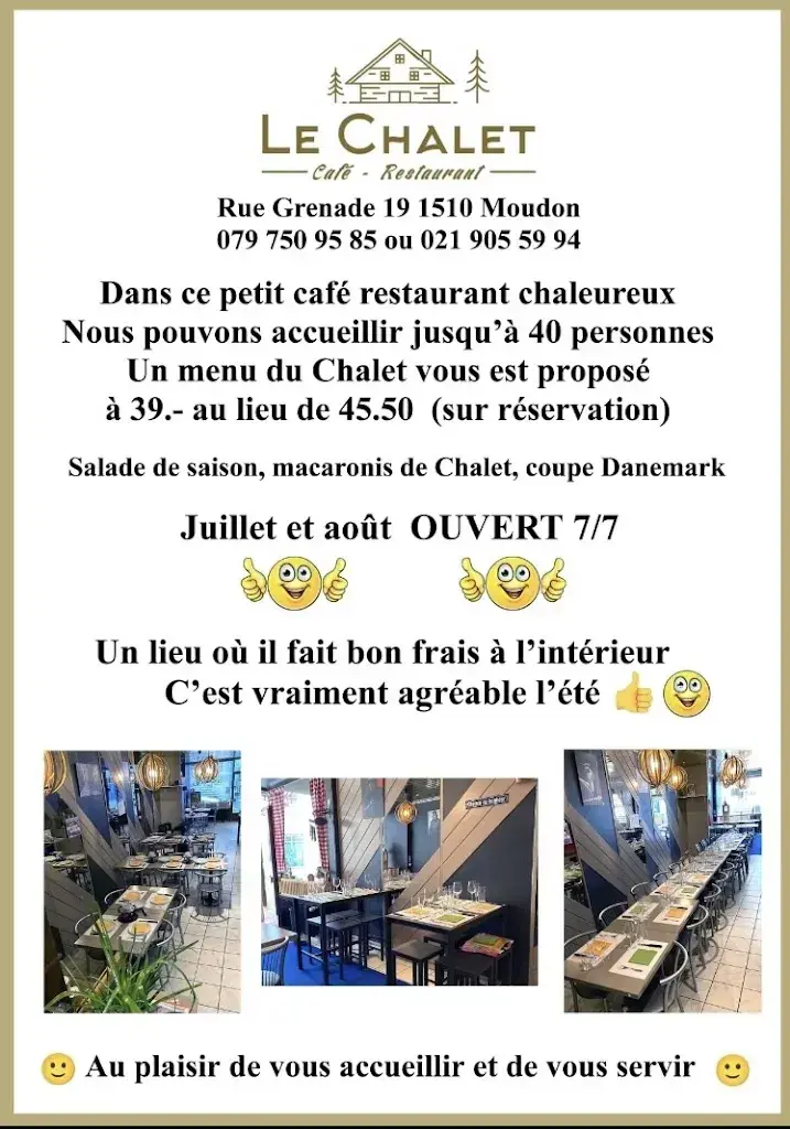 Menu_Café restaurant Le Chalet à Moudon_Moudon_image_4