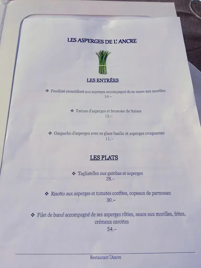 Menu_Restaurant L'Ancre Nyon - Bord du Lac_Nyon_image_1