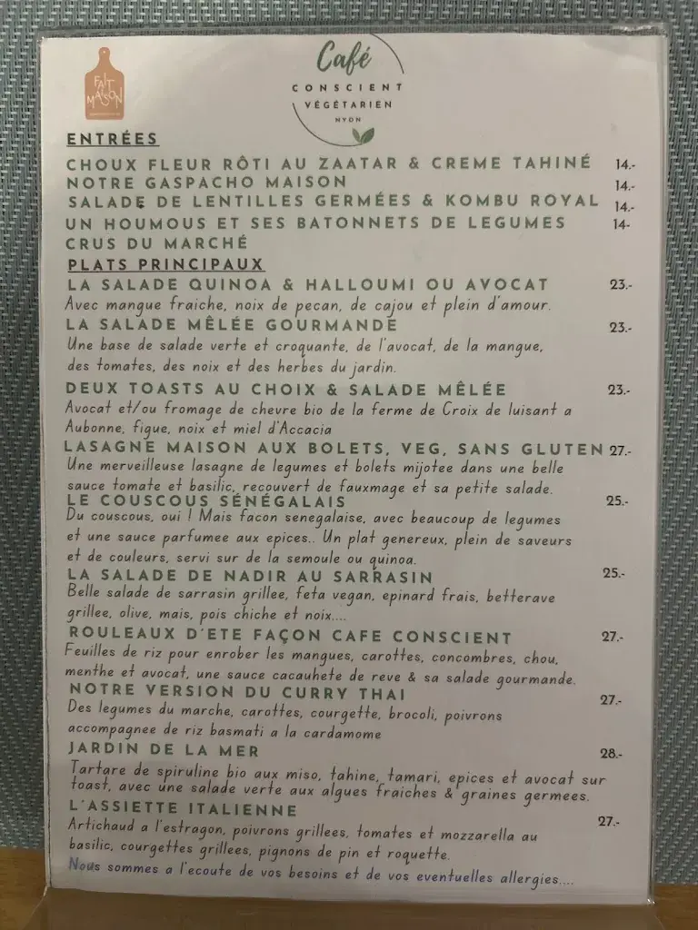 Café Conscient ristorante a Nyon