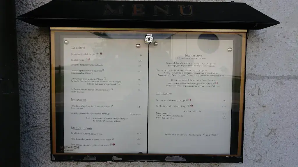 Menu_Restaurant La Versoix_Crans (VD)_immagine_1