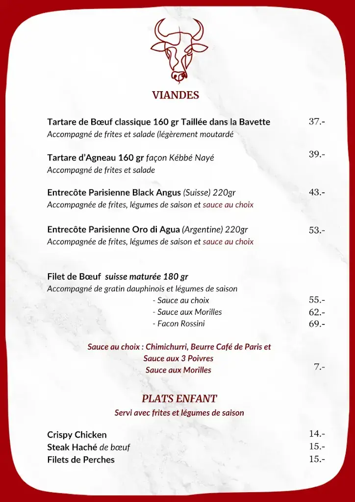 Menu_Au Boeuf Rouge - Restaurant & Auberge Crassier_Crassier_immagine_3