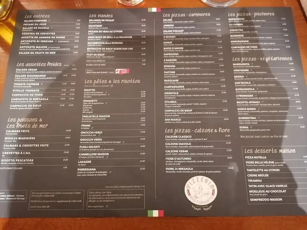 Menu_Pizzeria Motel le Léman - Restaurant Commugny_Commugny_image_2