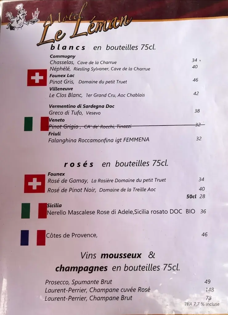 Pizzeria Motel le Léman_Commugny_menu_image_1