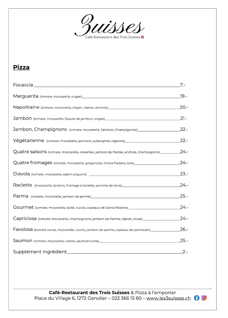 Menü_Café Restaurant des 3 Suisses_Genolier_Bild_4
