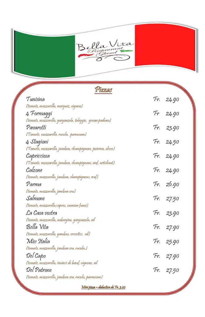 Menu_Restaurant Pizzeria Bella Vita Gland_Gland_image_2