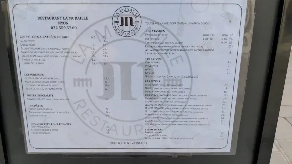 La Muraille restaurant in Nyon