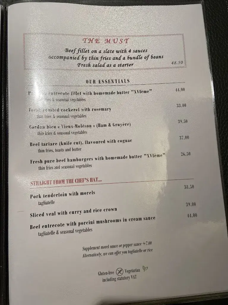 HÔTEL RESTAURANT du XVI Siècle_Nyon_menu_image_1