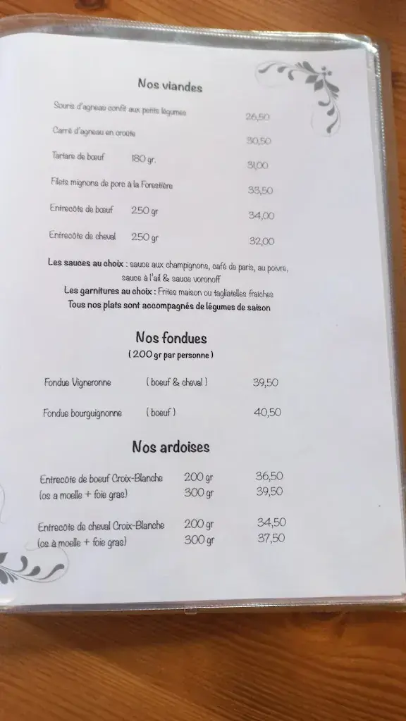 Menu_Auberge de la Croix-Blanche_Les Clées_immagine_3