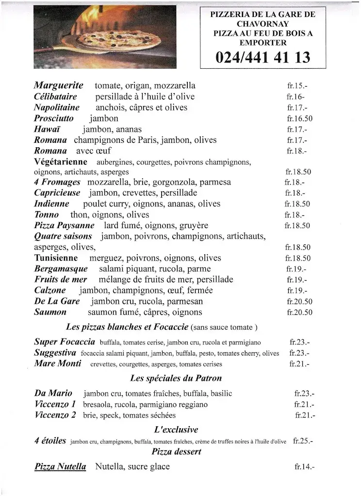 Menu_Hôtel de la gare Chavornay_Chavornay_image_3