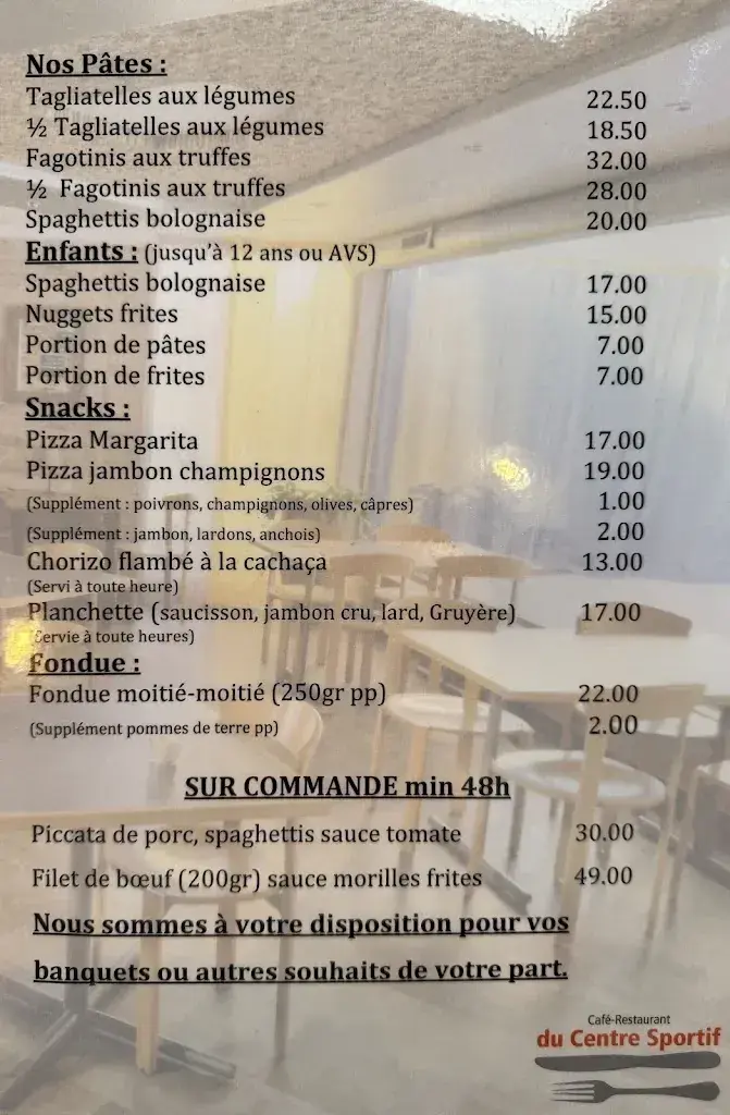 Menu_Café restaurant du Centre Sportif_Valeyres-sous-Montagny_image_2