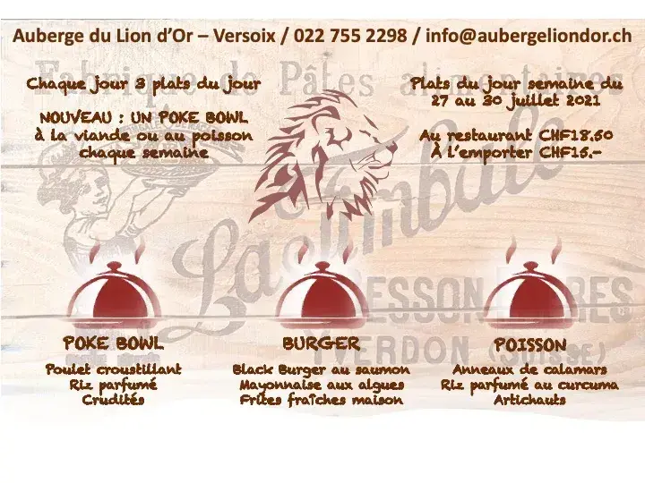 Menu_Auberge du Lion d'Or, Versoix_Versoix_immagine_3