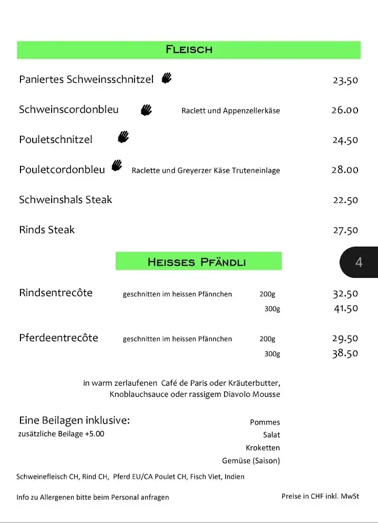 Menu_Waldegg Pub_Gerlafingen_image_1