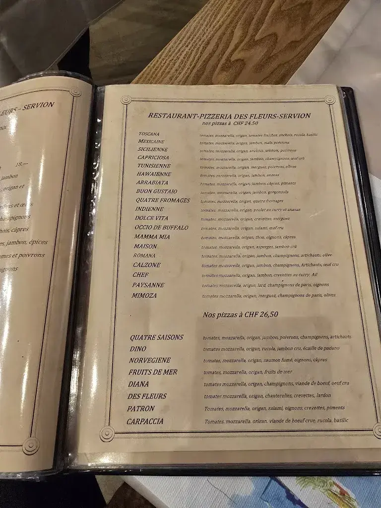 Restaurant Pizzeria des Fleurs_Servion_menu_image_1