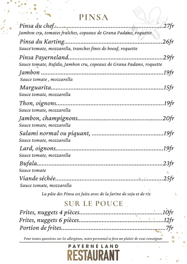 Payerneland Restaurant_Payerne_menu_image_1