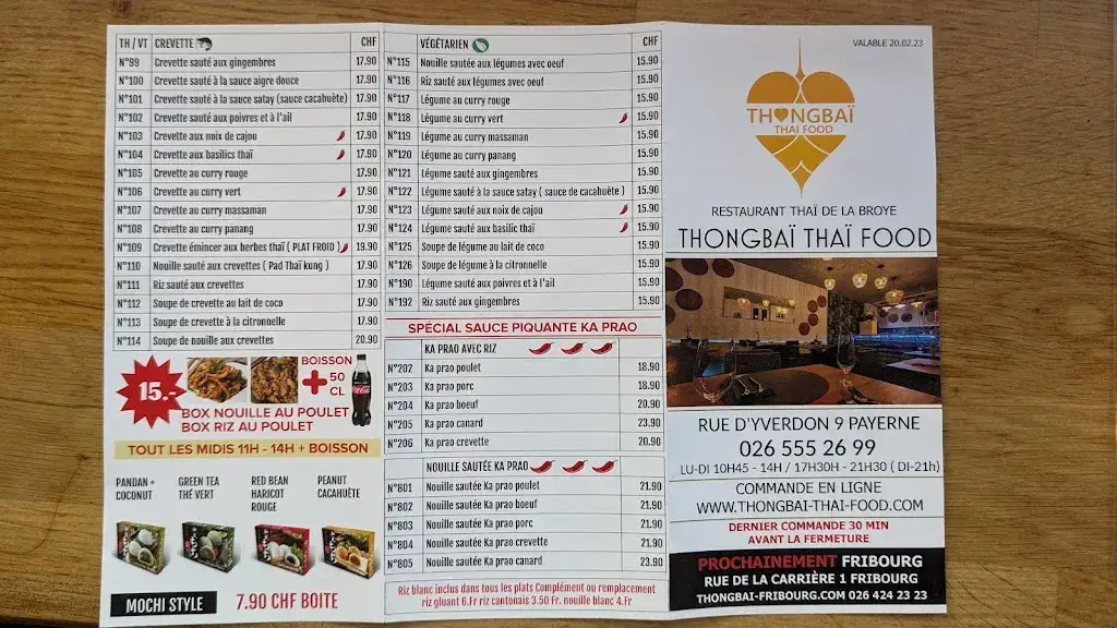 Thongbaï Thaï Food | Restaurant Payerne | A l'emporter & sur place_Payerne_menu_image_1