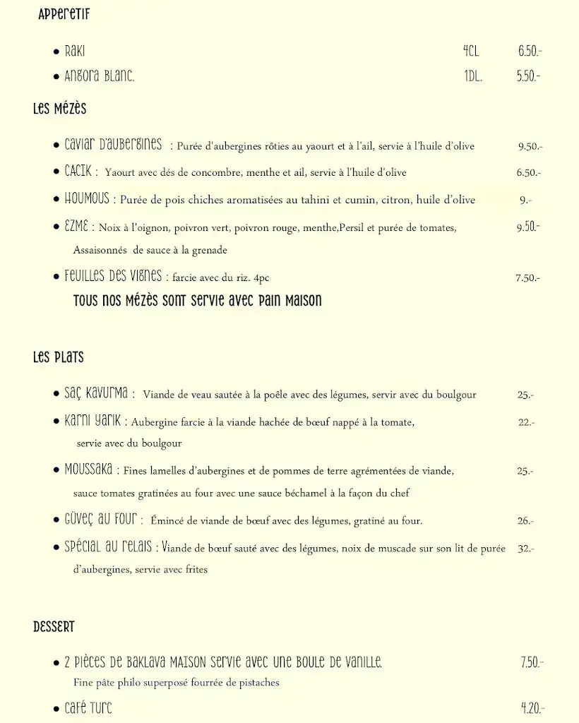 Au relais restaurant à Château-d’Œx