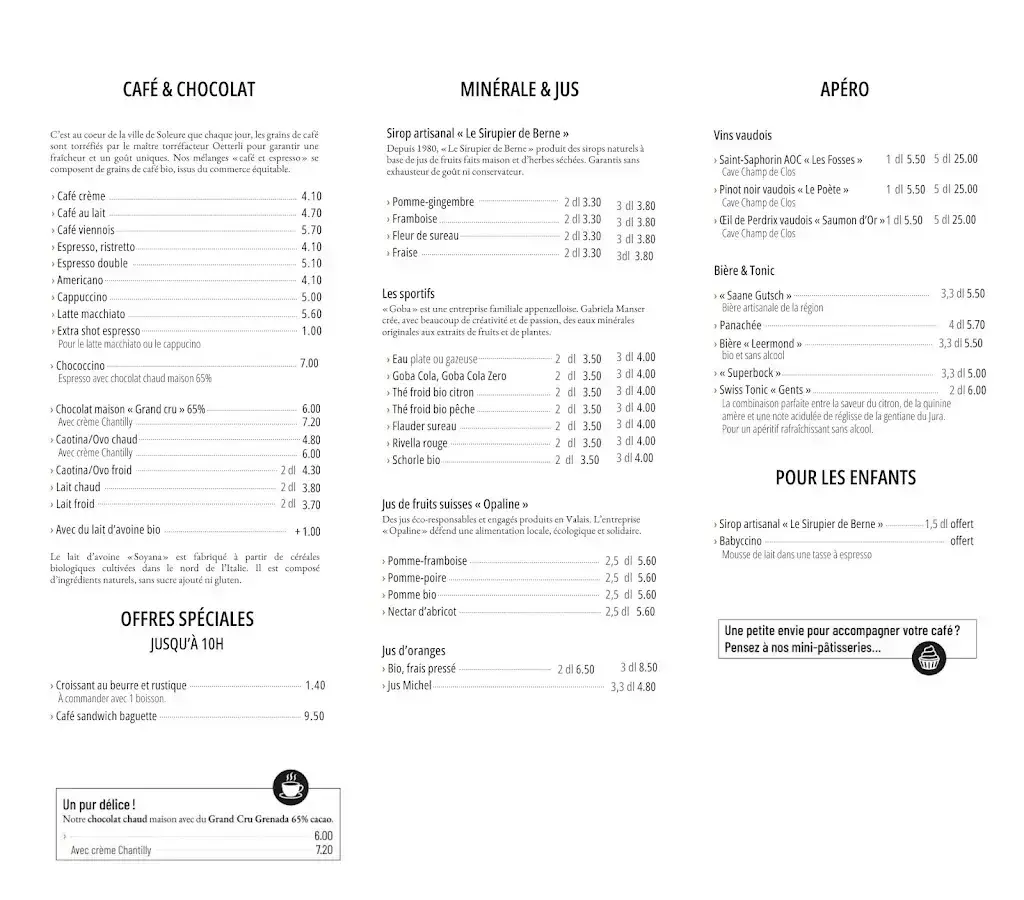 Early Beck Boulanger Confiseur_Château-d’Œx_menu_image_1