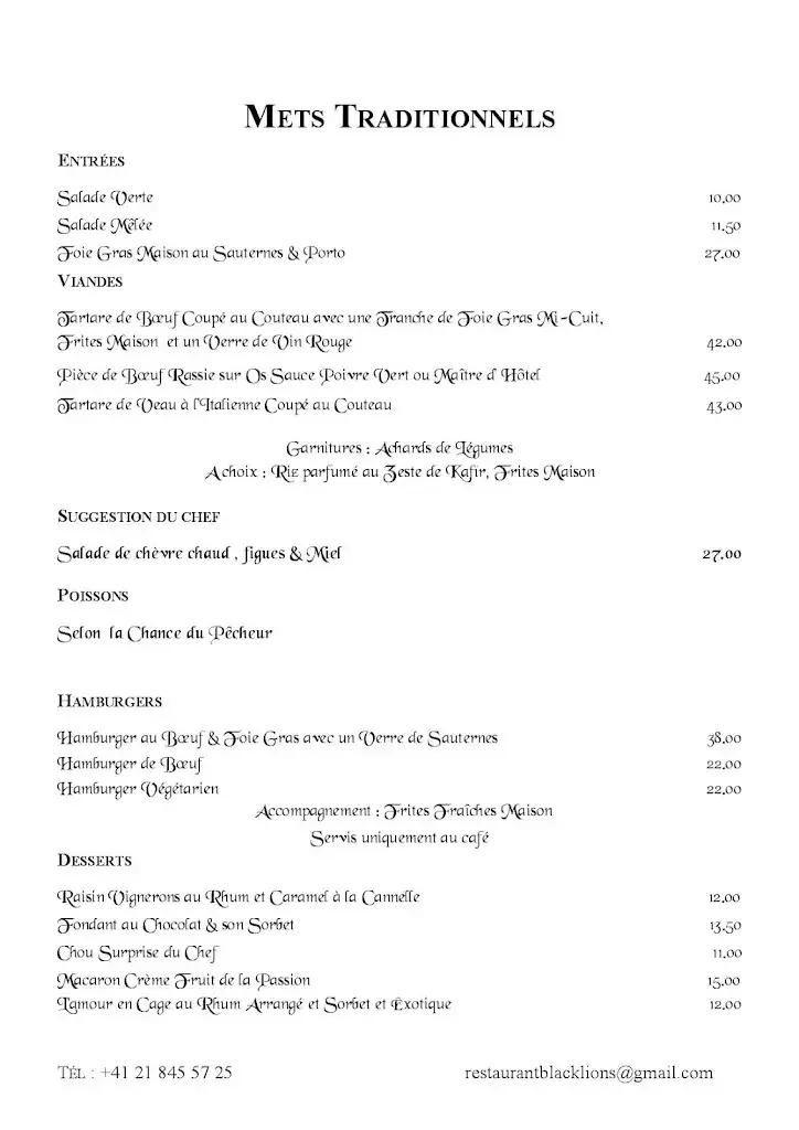 Restaurant Black Lions_Sentier_menu_image_1