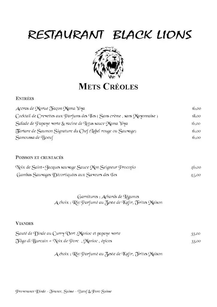 Menü_Restaurant Black Lions_Sentier_Bild_2
