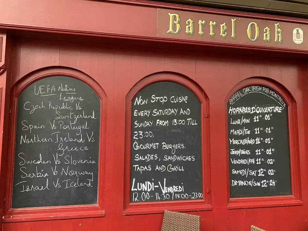 Menu_Barrel Oak, The Irish Pub_Montreux_image_1