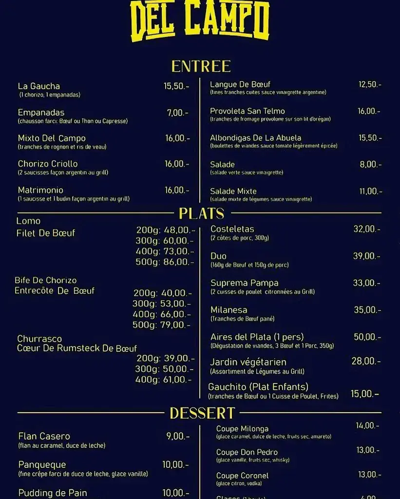 TANGO Restaurant Grill Argentin_Territet_menu_image_1