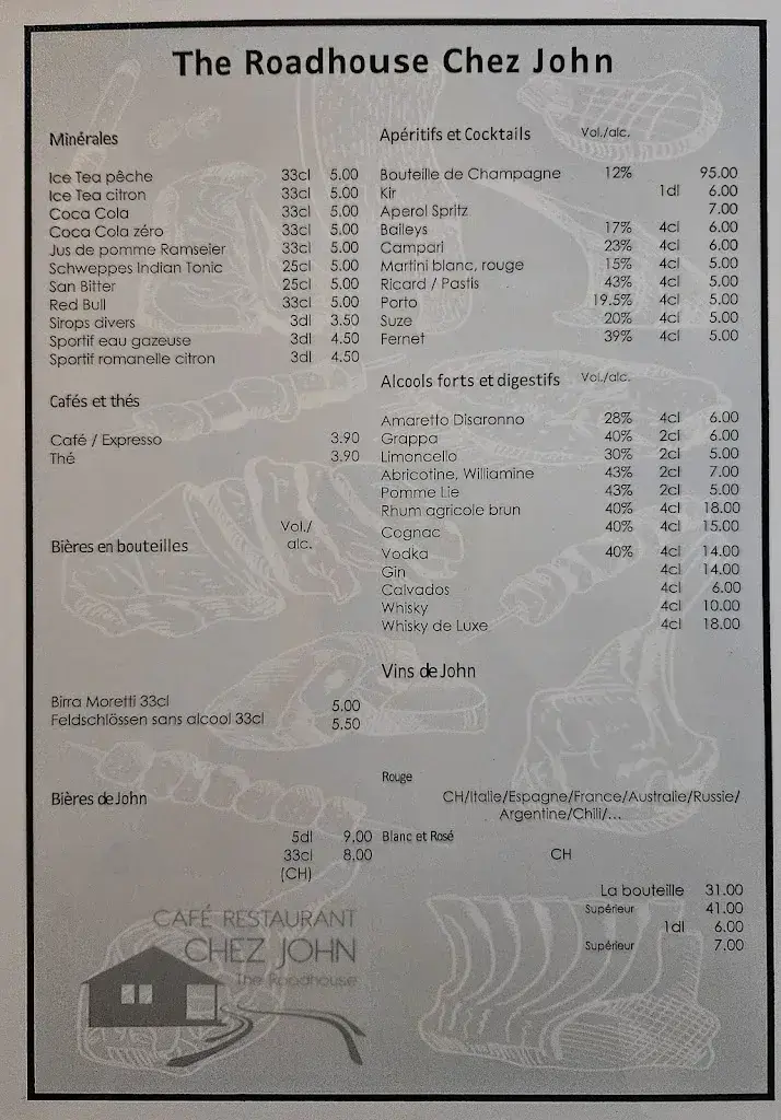 Menu_Restaurant Chez john The Roadhouse_Montreux_image_2