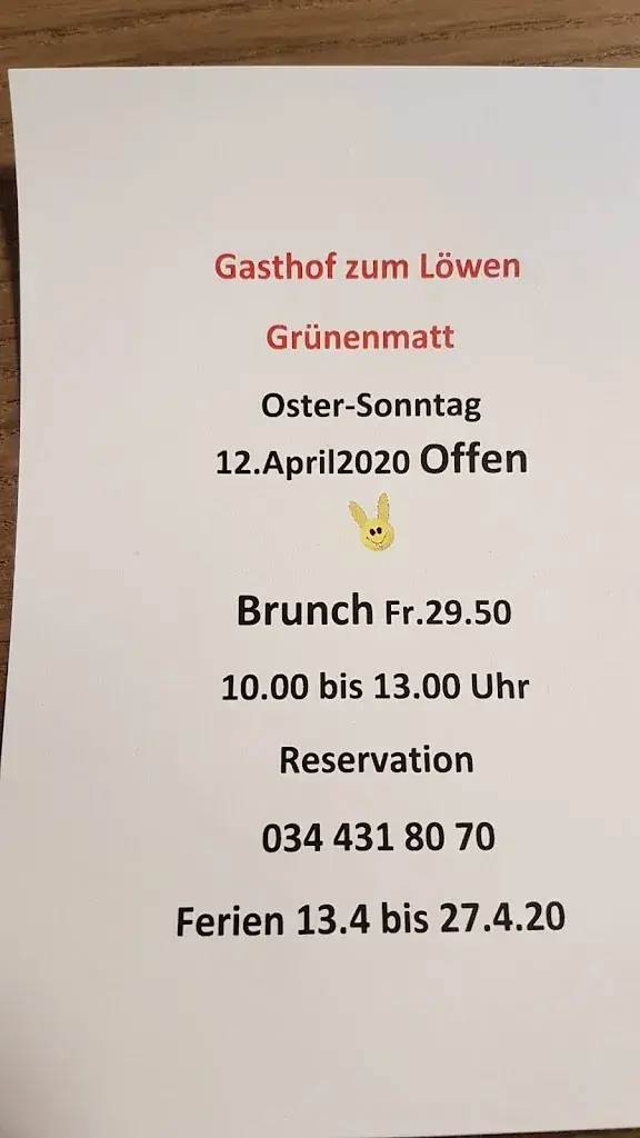 Menu_Gasthof zum Löwen Grünenmatt_Grünenmatt_imagen_4