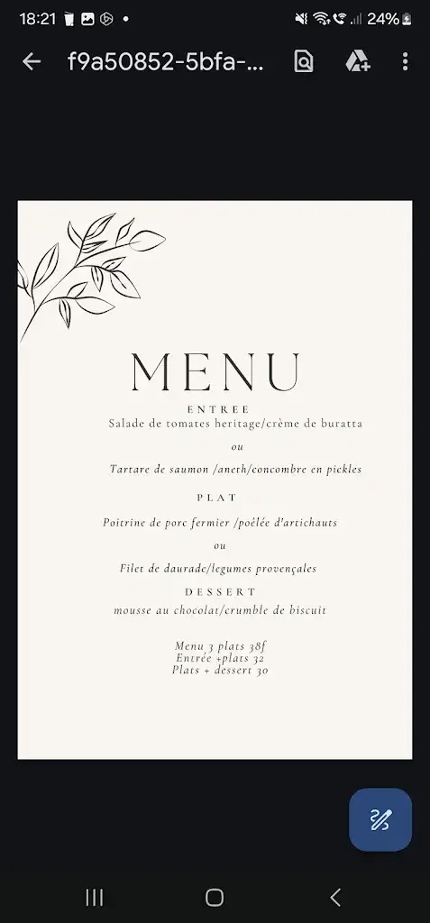 Menu_Restaurant Le Petit_Saint-Légier-La Chiésaz_image_1