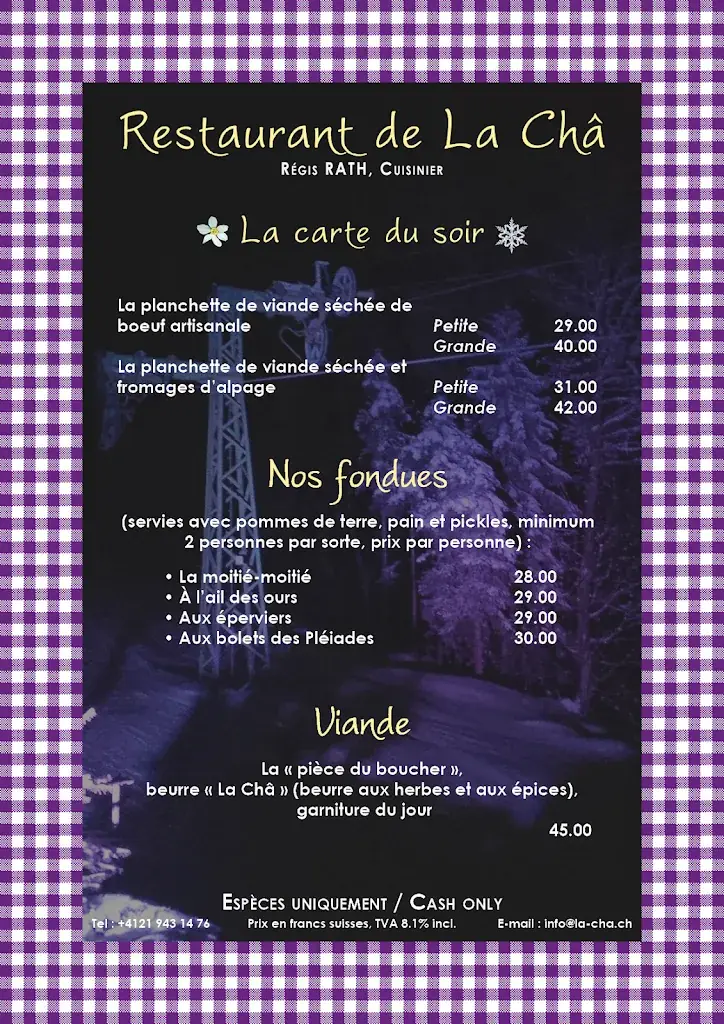 Restaurant de La Châ restaurant à Saint-Légier-La Chiésaz