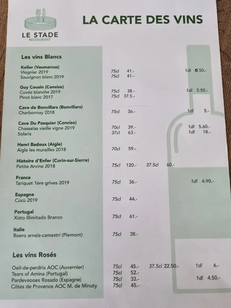 Menu_Le stade Restaurant_Yverdon-les-Bains_image_2