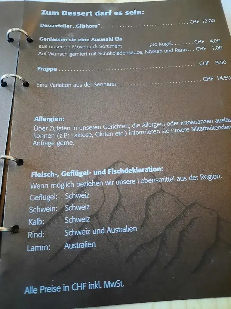 Restaurant Glishorn restaurant in Brig-Glis