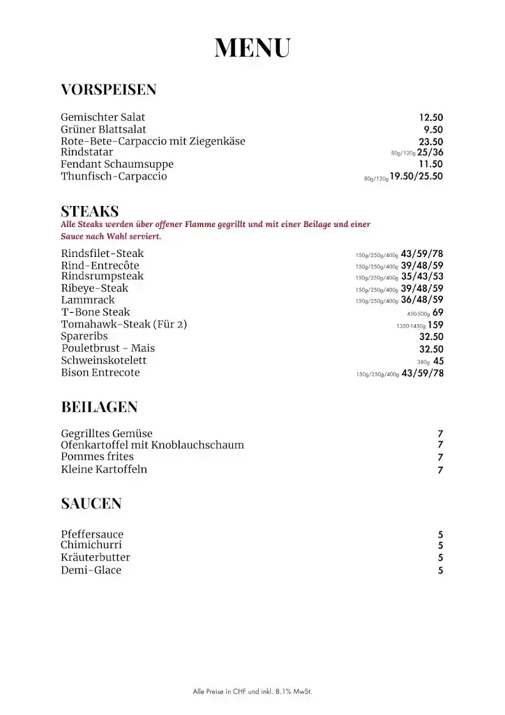 Menu_Restaurant Steakhouse zum Eidgenossen_Brig-Glis_image_2