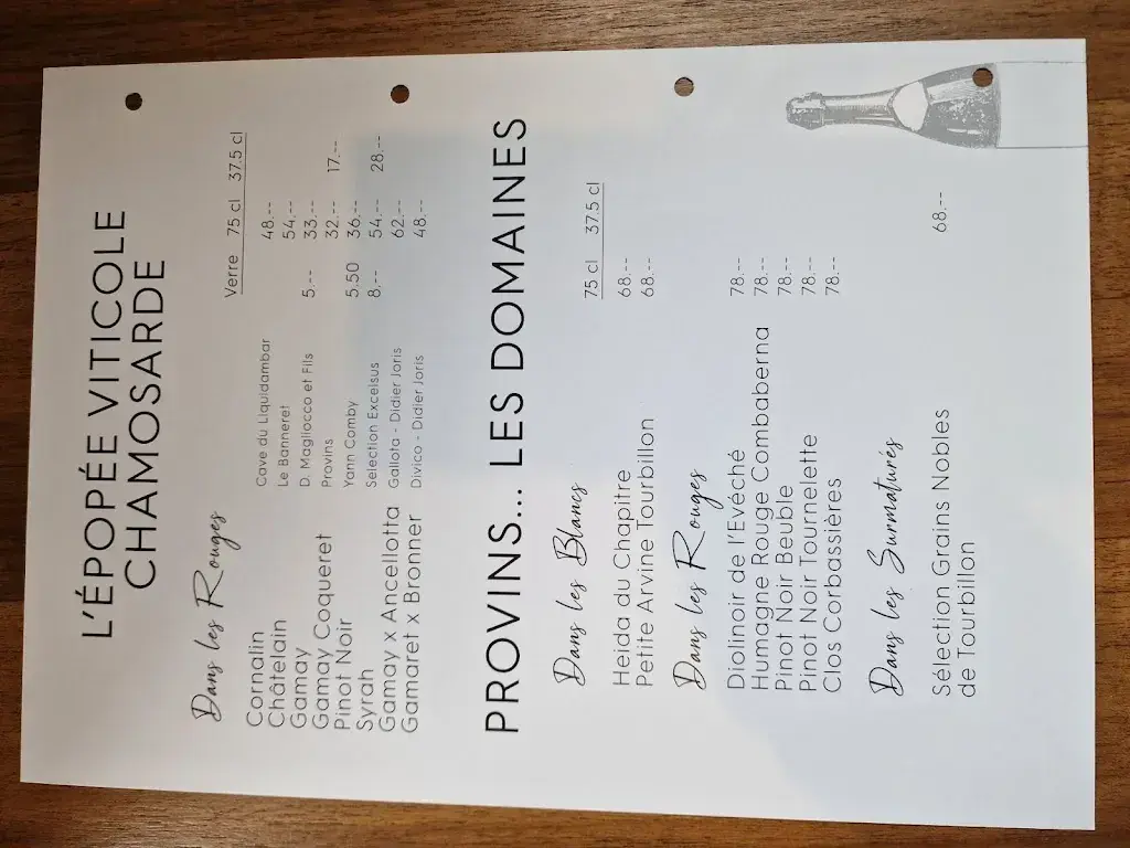 Menu_La Maison des Résistants - Bistrot - Cave - Traiteur - Brocante - Lieu de réception_Chamoson_image_3