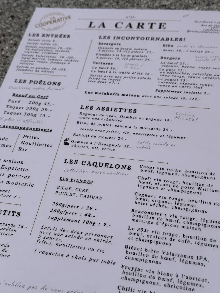 Café Restaurant de la Coopérative ristorante a Ardon