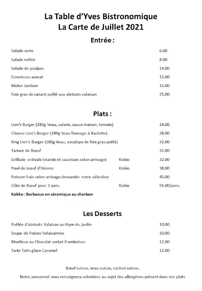 La Table d'Yves Bistronomique_Grugnay (Chamoson)_menu_image_1