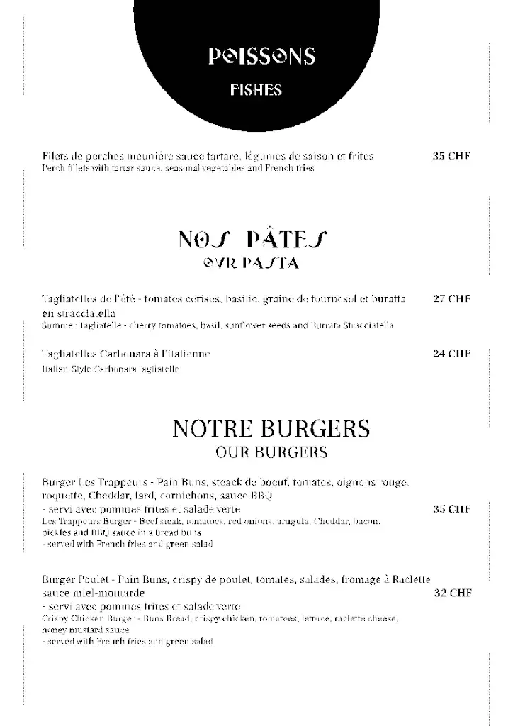 Menu_Restaurant Les Trappeurs_La Tzoumaz_imagen_3