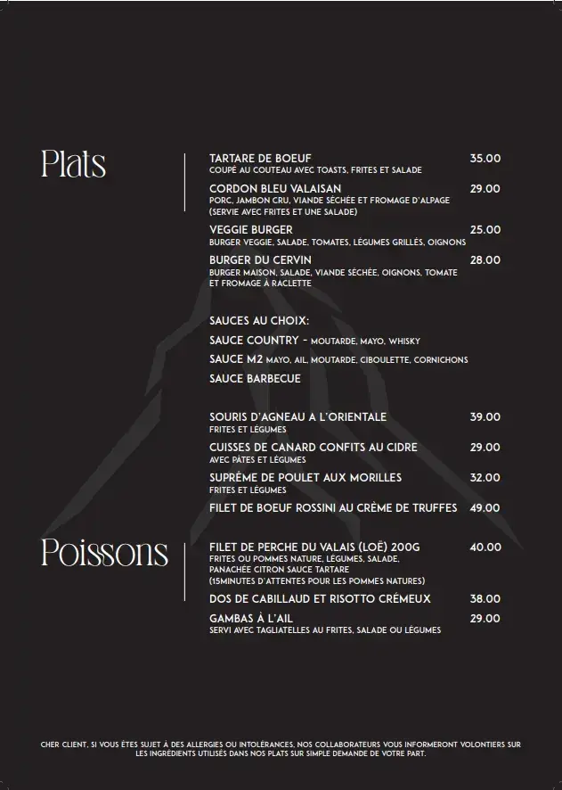 Le Cervin_Conthey_menu_image_1