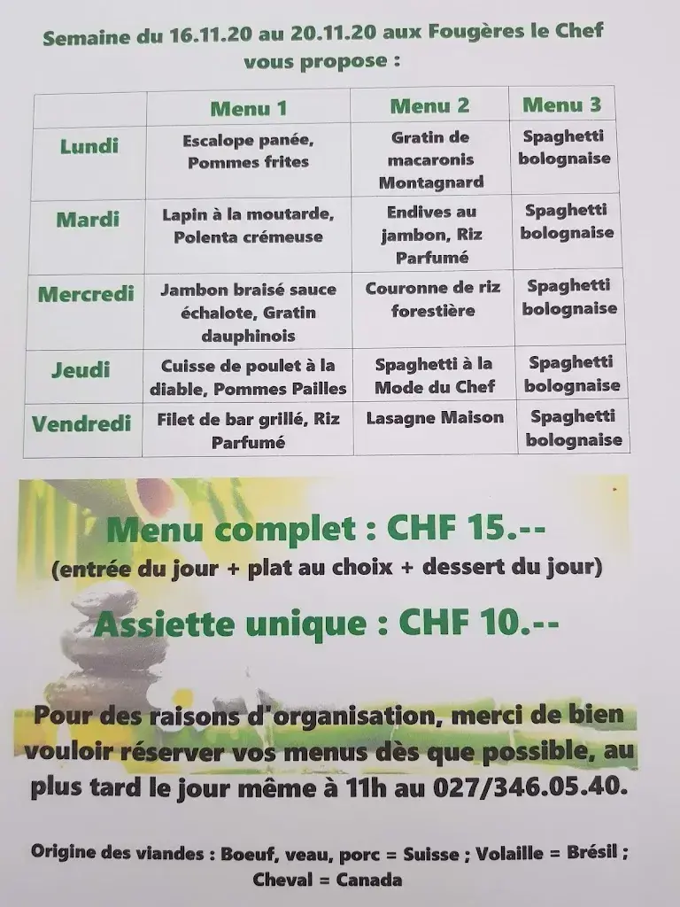 Menu_Restaurant Les Fougères Conthey_Conthey_image_2